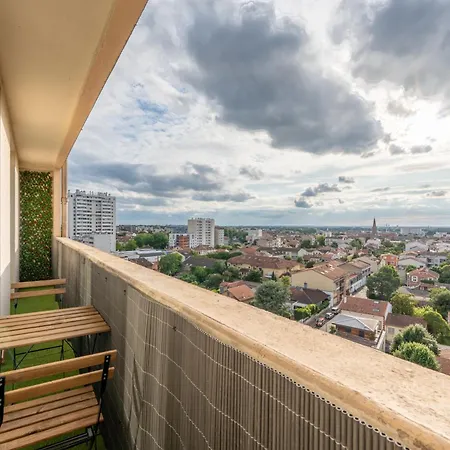 Apartment 3 Bedrooms Balcony Panoramic View - 10 Min Train Station & Metro Toulouse